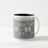 Blackwork embroidery two tone mug ツートーンマグカップ (正面右)