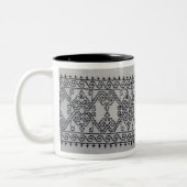 Blackwork embroidery two tone mug ツートーンマグカップ (左)