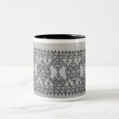 Blackwork embroidery two tone mug ツートーンマグカップ (中央)