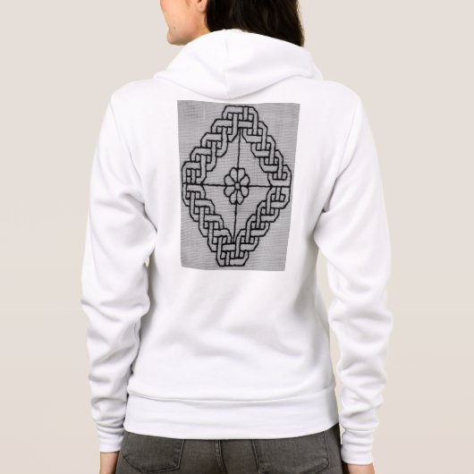 Blackwork embroidery zip up hoodie パーカ (裏面)