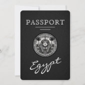 Blacl Egypt Passport Wedding Save the Date セーブザデート (正面)