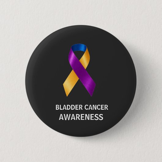 Bladder Cancer Awareness Merigold Ribbon 缶バッジ (正面)