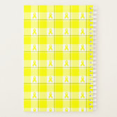 Bladder Cancer Awareness Plaid Planner, Yellow プランナー手帳 (裏面)