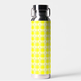 Bladder Cancer Awareness Plaid Water Bottle ウォーターボトル