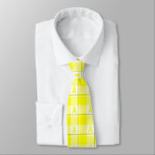 Bladder Cancer Awareness Plaid Yellow Ribbon ネクタイ (タイ)