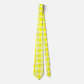 Bladder Cancer Awareness Plaid Yellow Ribbon ネクタイ (正面)