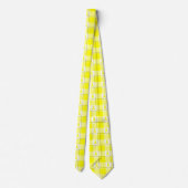 Bladder Cancer Awareness Plaid Yellow Ribbon ネクタイ (裏面)