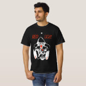 "  Bladee Drain Gang Red Light Character" Tシャツ (正面フル)