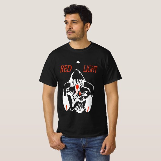 " Bladee Drain Gang Red Light Character" Tシャツ (正面フル)