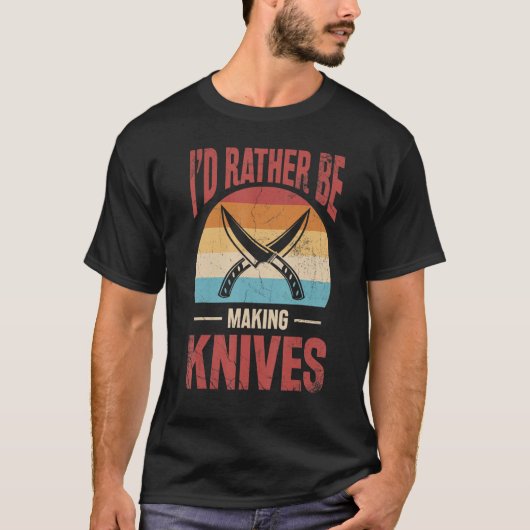 Bladesmith Idむしろナイフを作る1 Tシャツ (正面)