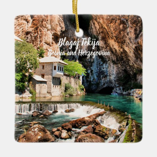 Blagaj Tekija Derbigh Boisanスタイル セラミックオーナメント (正面)