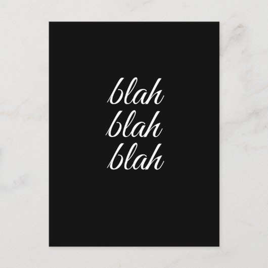 blah blah blah - シーズンポストカード (正面)