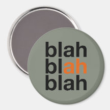 Blah Blah Blah - ミニマリストマグネット