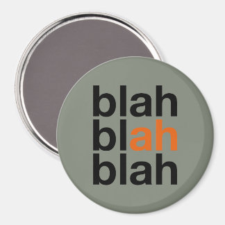 Blah Blah Blah - ミニマリストマグネット マグネット