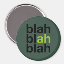 Blah Blah Blah - ミニマリストマグネット
