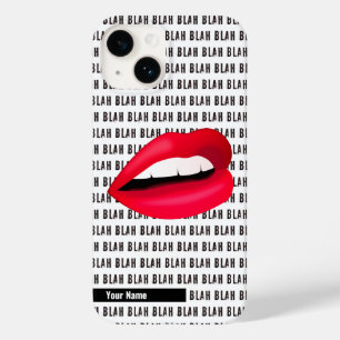 Blah Blah Blah"熱い唇ポップ・アートのアート Case-Mate iPhone 14ケース