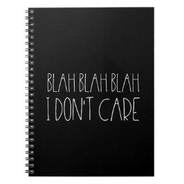 Blah blah blah，私は皮肉な白気に色のフォントではない ノートブック