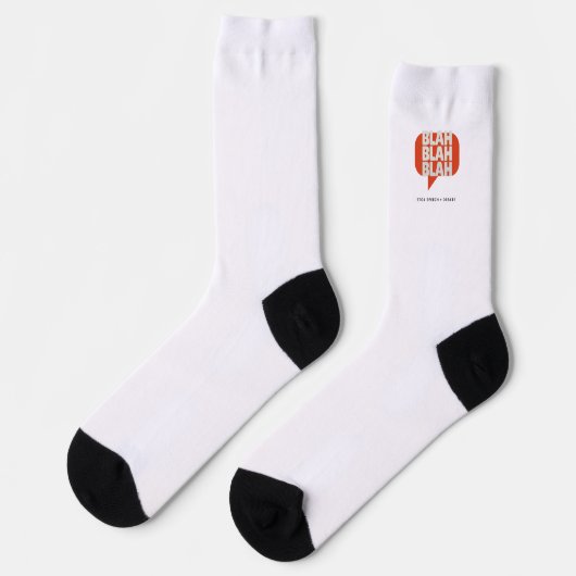 Blah, Blah, Blah Crew Socks ソックス (左)