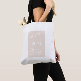 Blah Blah Blah Tote Bag – Funny Minimalist Quote トートバッグ