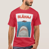 Blahaj Jaws Poster friends Tシャツ (正面)
