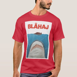 Blahaj Jaws Poster friends Tシャツ