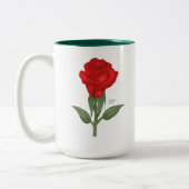 Blaineはペンを持っている – バラ ツートーンマグカップ (左)