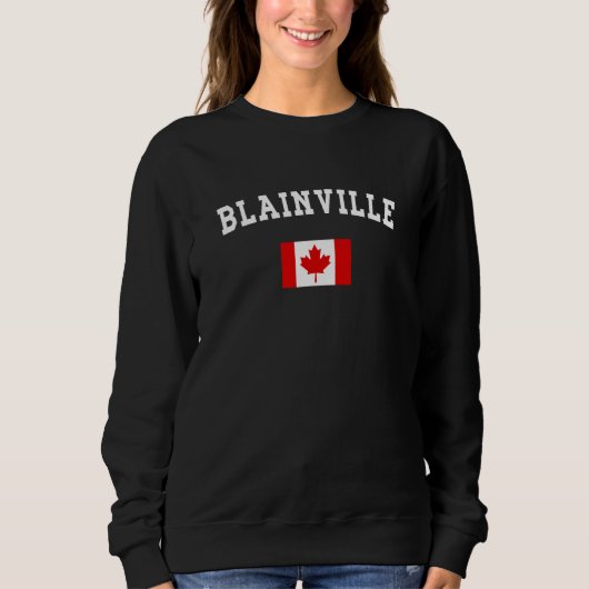 Blainville City Canada National Flag Souvenir スウェットシャツ (正面)