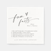 BLAIRおもしろいファクト結婚ズ・ナプキンス，ミニマモダンリスト スタンダードカクテルナプキン (正面)