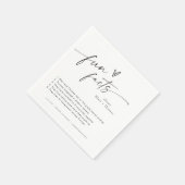 BLAIRおもしろいファクト結婚ズ・ナプキンス，ミニマモダンリスト スタンダードカクテルナプキン (角)