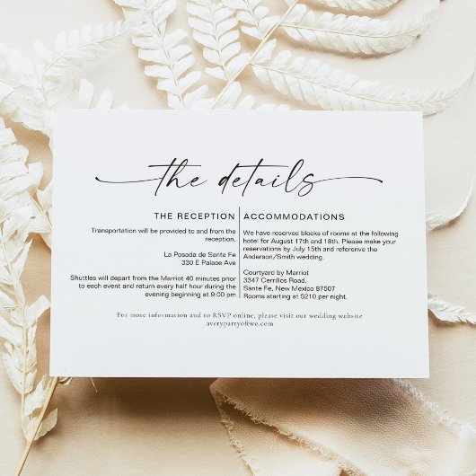 BLAIRボヘモダンミアンシンプル詳細挿入カード 招待状