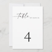 BLAIRミニマモダンリスト結婚のテーブル番号カード 招待状 (正面)