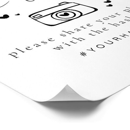 BLAIRミニマリストが愛のハッシュタグ結婚を捉える ポスター (角)