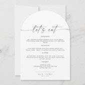 BLAIRミニマリストボヘミアン結婚アーチのメニューカード 招待状 (正面)