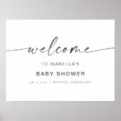BLAIRミニマリストBoho Baby Showerウェルカムサイン ポスター (正面)