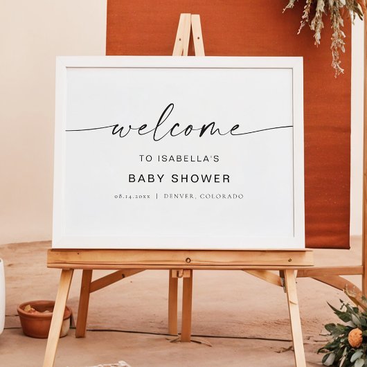 BLAIRミニマリストBoho Baby Showerウェルカムサイン ポスター