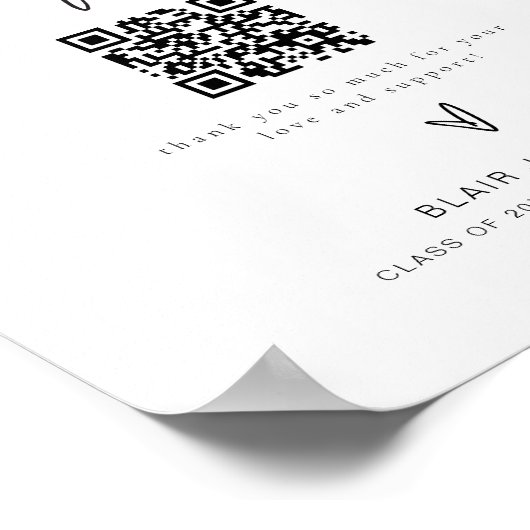 BLAIRミニマリストBoho College基金の寄付サイン ポスター (角)