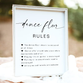 BLAIRミニマル結婚リストのダンスフロア規則のサイン ポスター