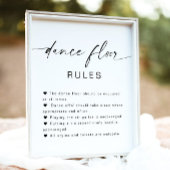 BLAIRミニマル結婚リストのダンスフロア規則のサイン ポスター