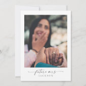 BLAIR写真モダン彼女が言ったYesブライダルシャワー 招待状 (裏面)