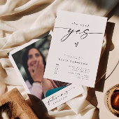 BLAIR写真モダン彼女が言ったYesブライダルシャワー 招待状