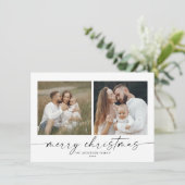 BLAIR ミニマリスト ボヘミアンフォント 2ショット クリスマスカード 招待状 (スタンド正面)