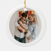 BLAIR モダン1stクリスマスキャットまたはペット写真 セラミックオーナメント (裏面)