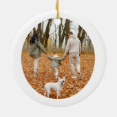 BLAIR モダン1stクリスマスドッグまたはペットの写真 セラミックオーナメント (裏面)