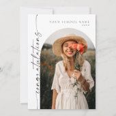 BLAIR モダン Archミニマル Photo Boho卒業 招待状 (裏面)