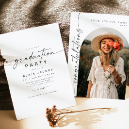 BLAIR モダン Archミニマル Photo Boho卒業 招待状