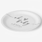 BLAIR モダン Boho Oh赤ミニマルちゃんシャワー ペーパープレート (アングル)