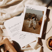 BLAIR モダン Boho Photo's 結婚 Thank You Note 招待状