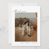 BLAIR モダン Boho Photo's 結婚 Thank You Note 招待状 (正面)