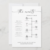 BLAIR モダン Welcome Letterミニマルタイムラインカード 招待状 (裏面)