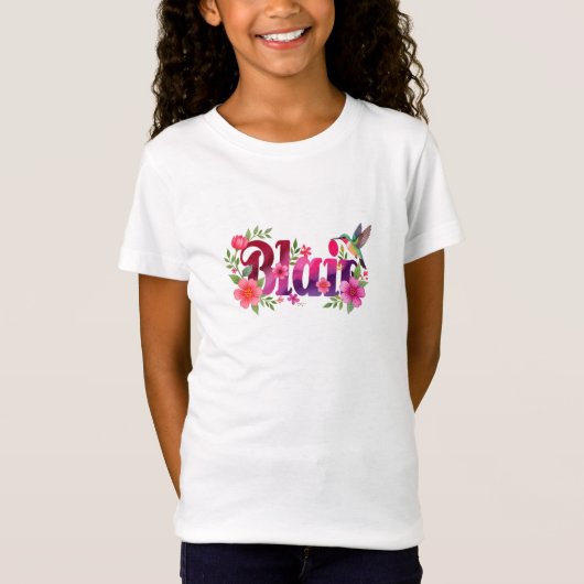 Blair - 名前入りシャツ - キッズ用 tシャツ (正面)